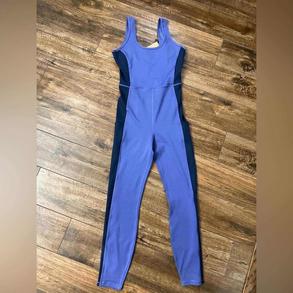 The North Face Dune Sky Onesie Long in Cave blue & Navy Small, Jumpsuit/Catsuit
